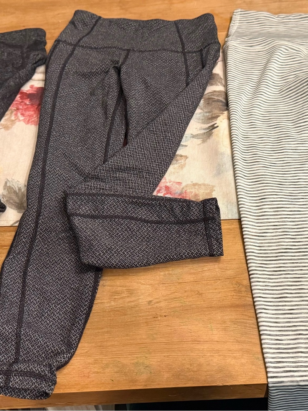 Athleta Heathered Charcoal Ankle Leggings Bundle